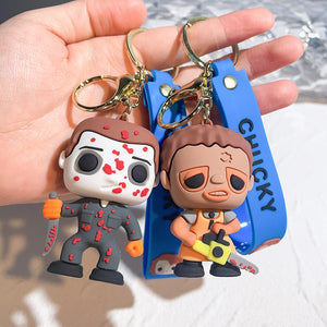 Horror Movie a Nightmare on Elm Street Keychain Cosplay Horror Halloween Party Accessories Gifts Cartoon Pendant Keyrings